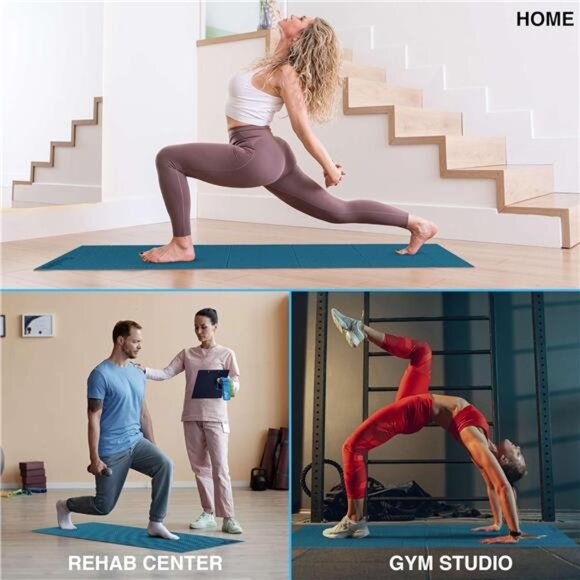 Foldable Yoga Mat - 6mm & 8mm Thick, Large, Lightweight, and Easy to Store - Picture 6 of 7